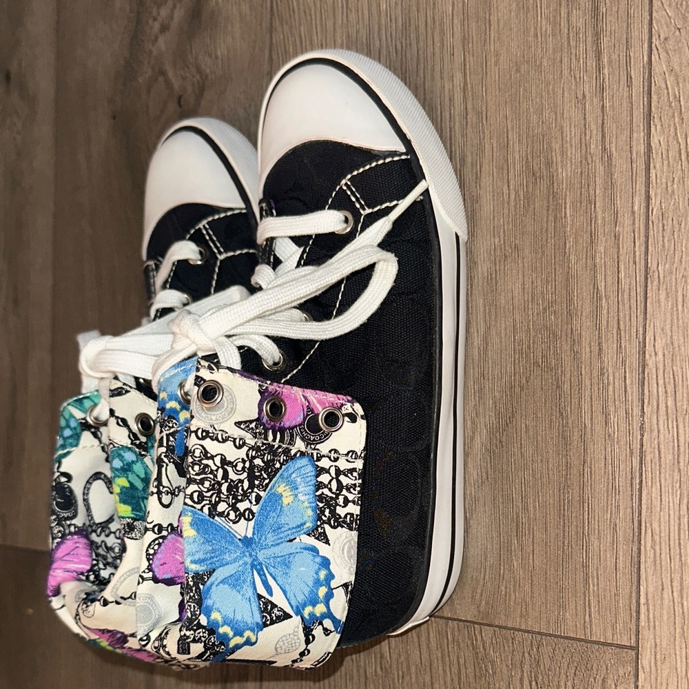 Coach Black and White High-Top Sneakers - Picture 3 of 8
